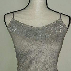 Maurices Tan Lace Crinkle Cami - Size Small